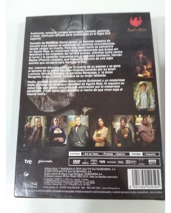 AGUILA ROJA PRIMERA TEMPORADA 1 SERIE TV - 5 DVD + EXTRAS REGION 0 MULTIZONA 3T