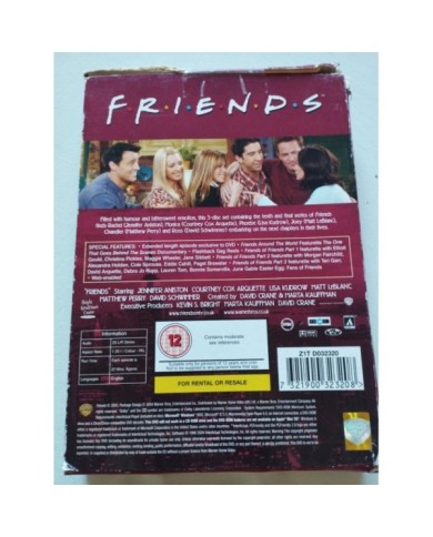 Friends Complete Tenth Series - 4 x DVD Ingles Region 2 Am Friends Complete Tenth Series - 4 x DVD Ingles Region 2 Am