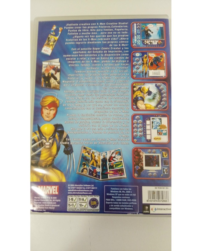 X-MEN JUEGO PARA PC DVD-ROM EN ESPAÑOL MARVEL CREATIVE STUDIO - AM
