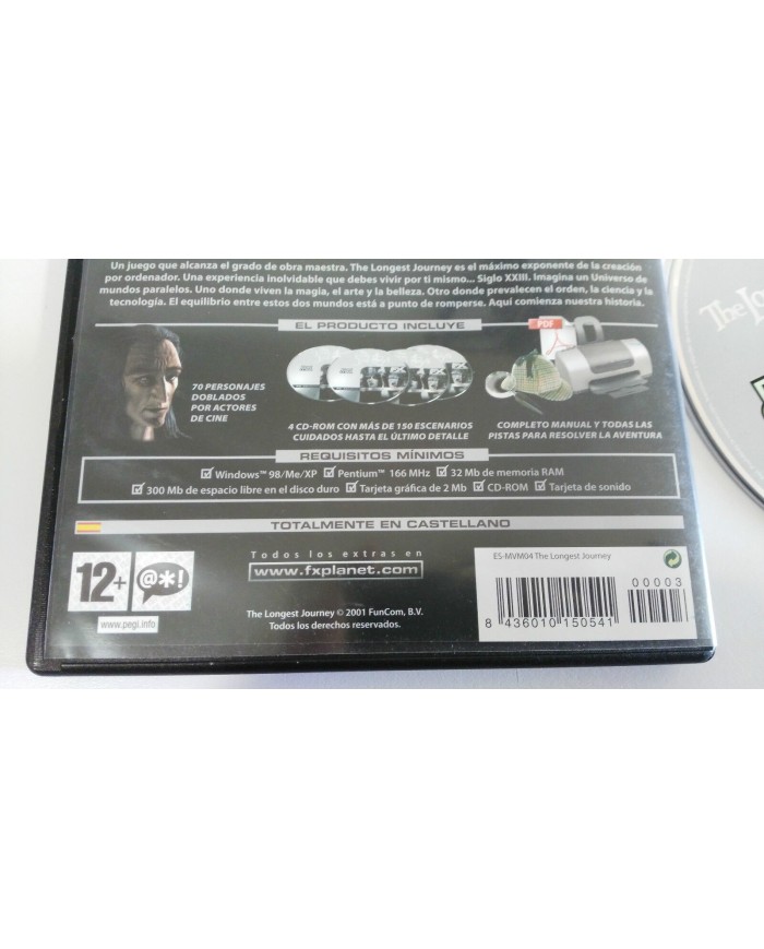 THE LONGEST JOURNEY JUEGO PARA PC 4 X CD-ROM EN ESPAÑOL FUNCOM FX - AM