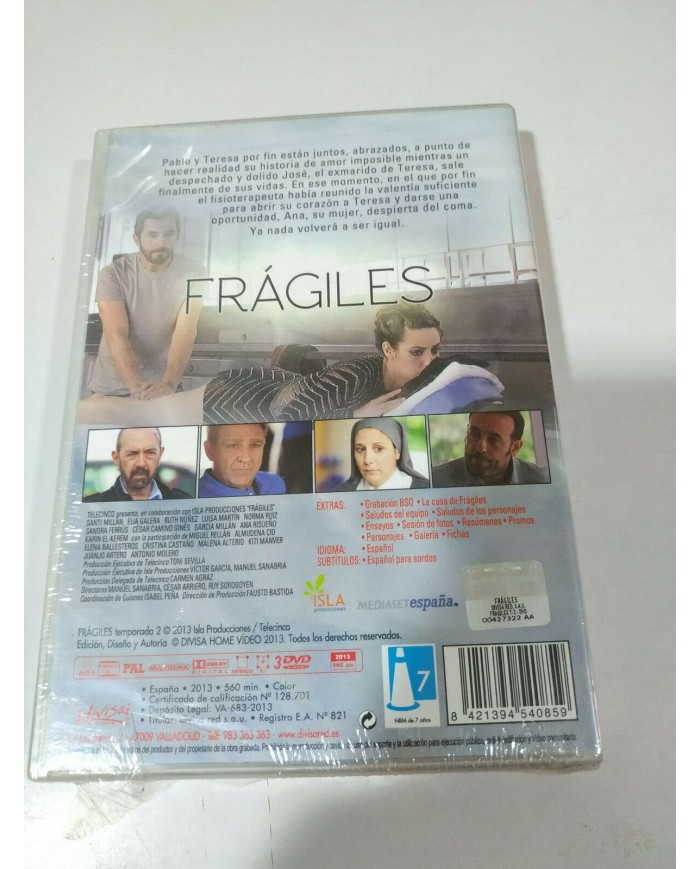 FRAGILES TEMPORADA 2 SERIE TV 3 X DVD SANTI MILLAN ELIA GALERA nueva - AM