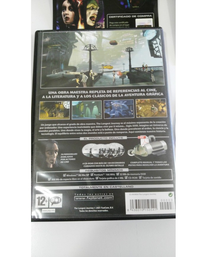 THE LONGEST JOURNEY JUEGO PARA PC 4 X CD-ROM EN ESPAÑOL FUNCOM FX - AM