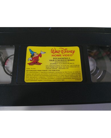 POCAHONTAS 2 VIAJE A UN NUEVO MUNDO - VHS CINTA TAPE WALT DISNEY - 3T