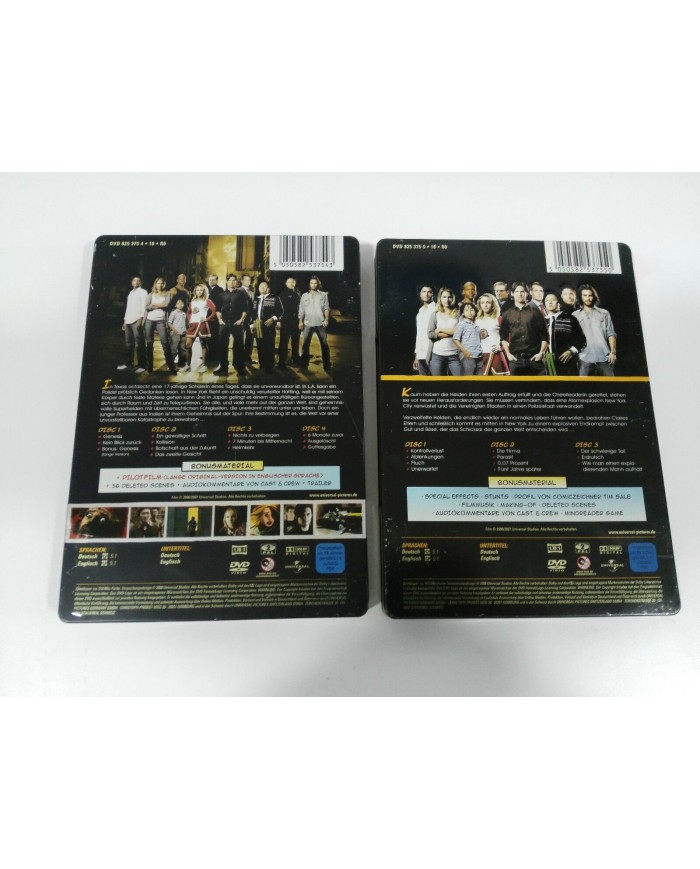HEROES TV SERIES SEASON 1.1 + 1.2 - 7 DVD STEELBOOK + EXTRAS ENGLISH DEUTSCH