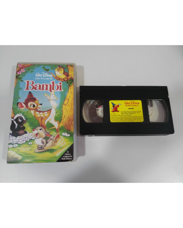 BAMBI VHS WALT DISNEY LOS CLASICOS FIRST EDITION ORIGINAL ESPAÑOLA 1993 - 3T