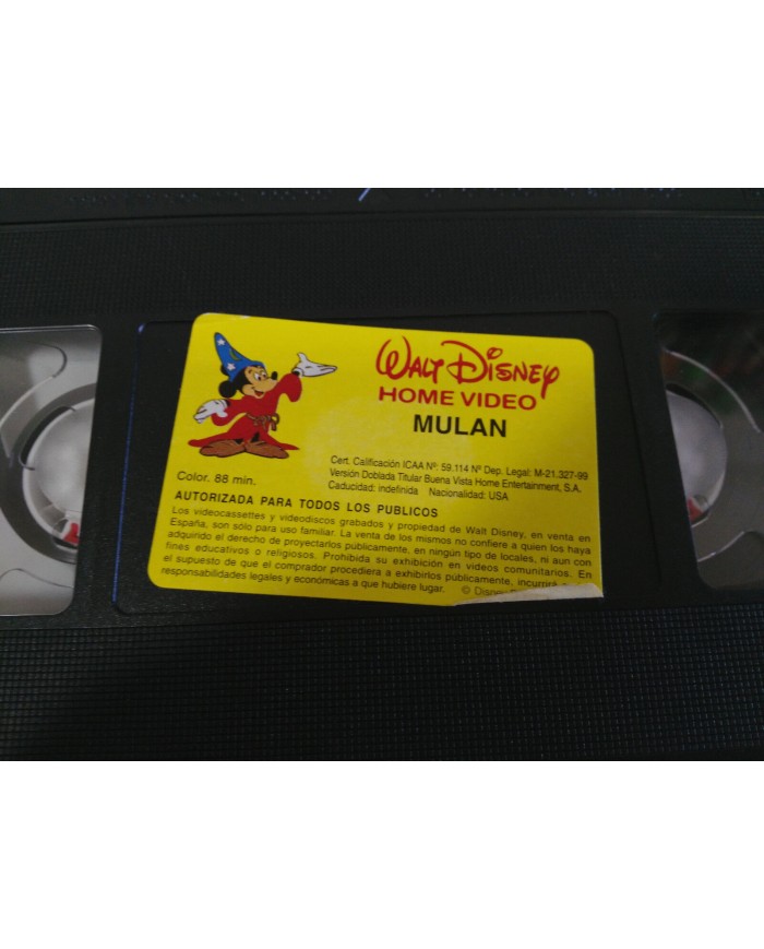 MULAN - VHS CINTA TAPE LOS CLASICOS DE WALT DISNEY COLECCIONISTA ESPAÑA - 3T
