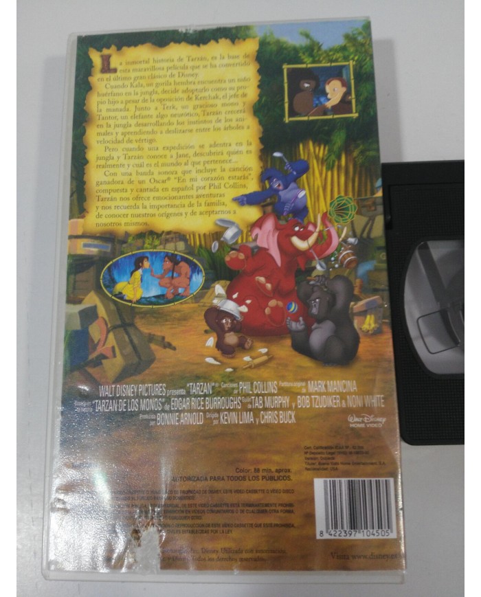 TARZAN VHS CINTA TAPE LOS CLASICOS DE WALT DISNEY COLECCIONISTA CASTELLANO - 3T