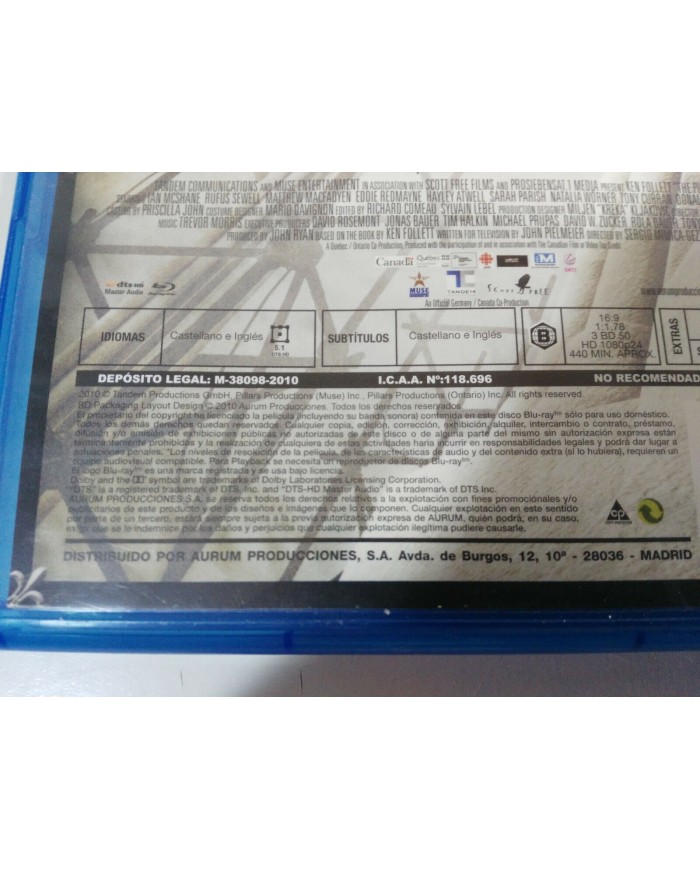 Los Pilares de la Tierra Nada es Sagrado Serie TV Ken Follett - 3 x Blu-ray - AM