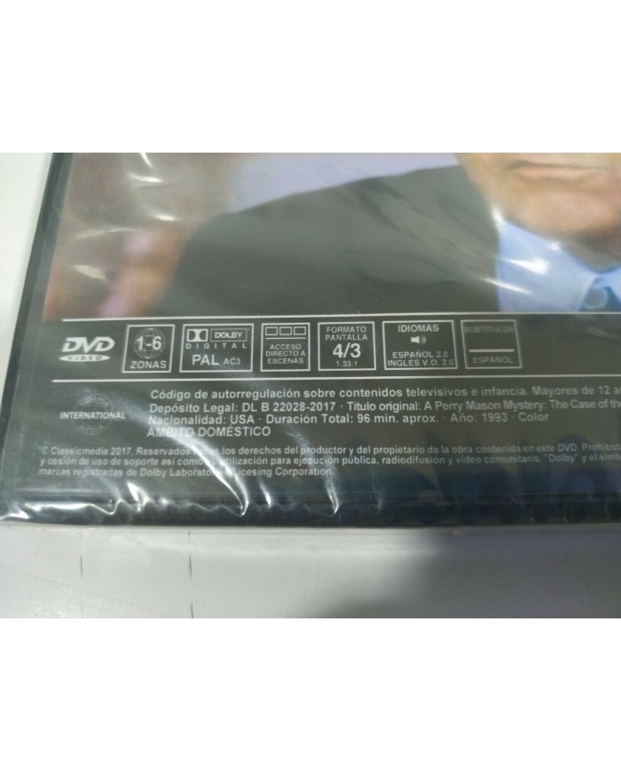 Perry Mason Caso de las Esposas Malvadas Serie TV - DVD Espa?ol Ingles Nueva 3T