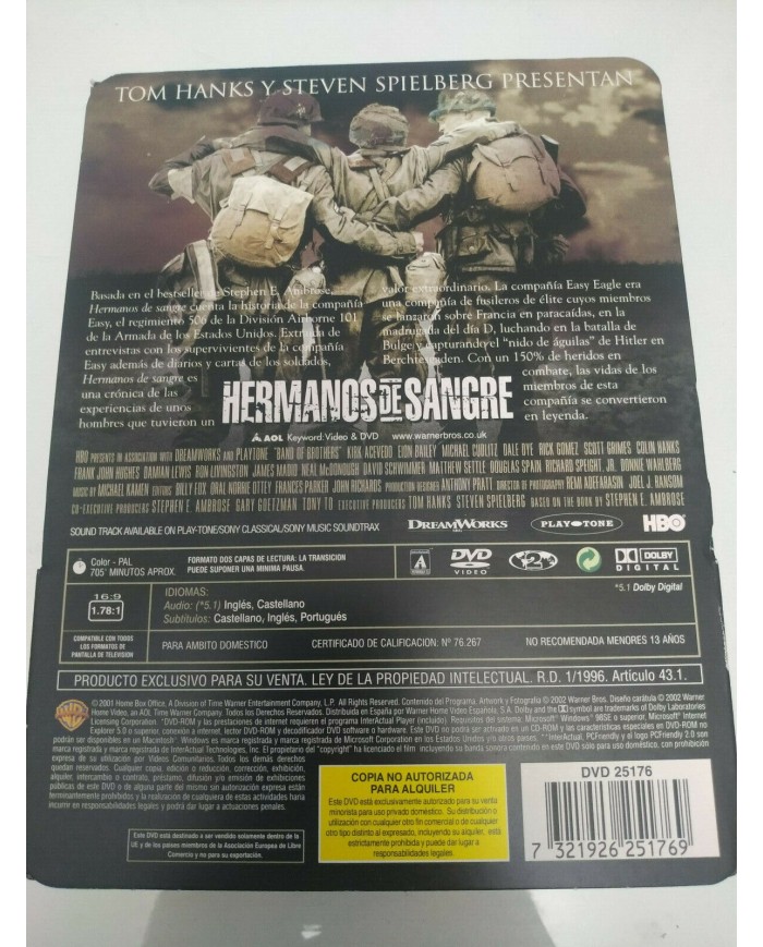 Band Of Brothers Serie Completa Spielberg - 6 x DVD Espa?ol Ingles Region 2 - 3T