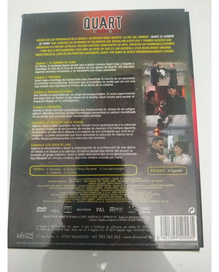 Quart El Hombre de Roma Serie TV Completa - 6 x DVD Espa?ol Region All - 3T