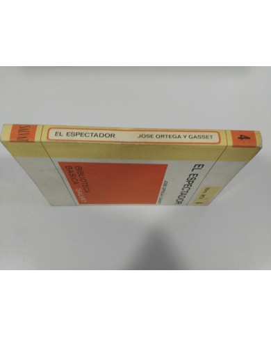EL ESPECTADOR JOSE ORTEGA Y GASSET LIBRO 188 PAGS RTV 4 - 1970 SALVAT EL ESPECTADOR JOSE ORTEGA Y GASSET LIBRO 188 PAGS RTV 4 - 1970 SALVAT