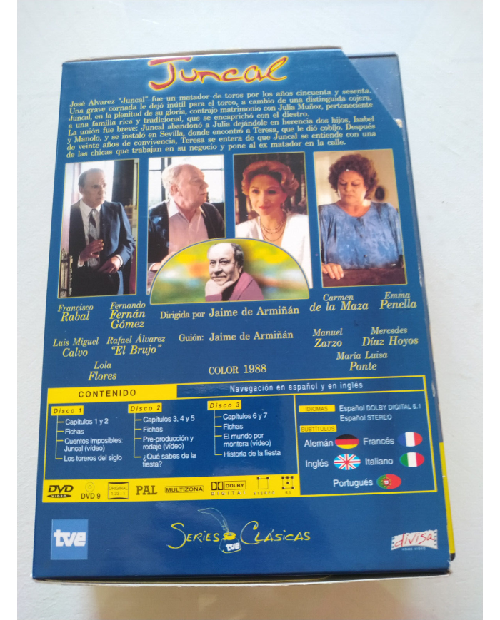 Juncal Serie TV Completa Francisco Rabal - 3 x DVD Espa?ol Ingles Region All Am