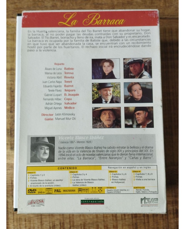 La Barraca Serie TV Victoria Abril Iba?ez - 4 x DVD Espa?ol Ingles Region All