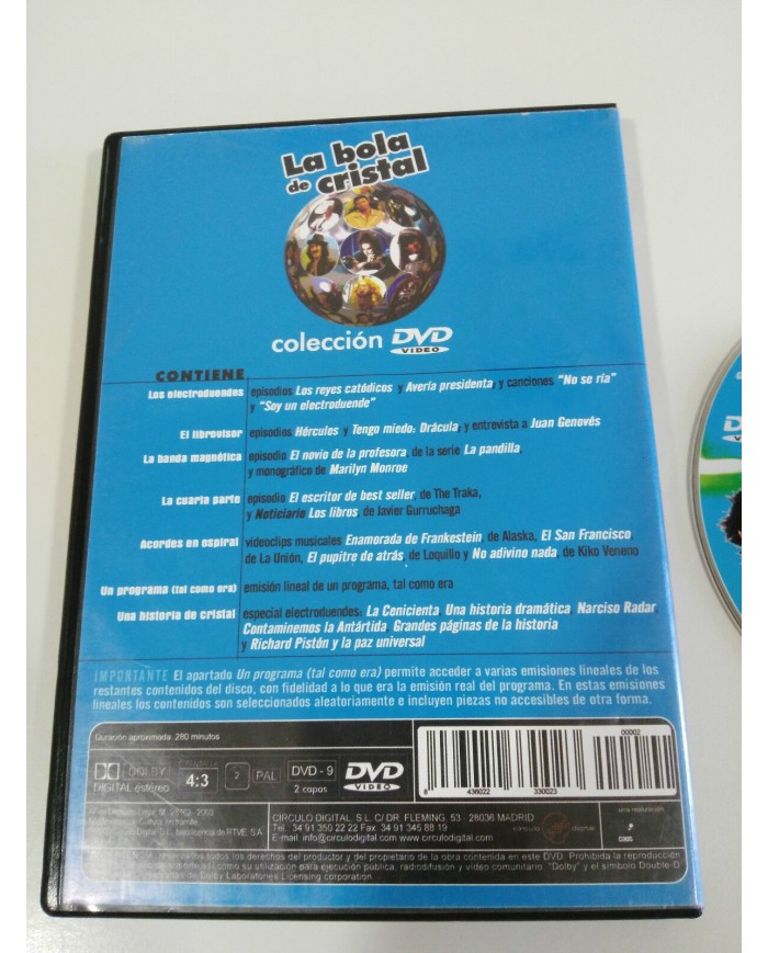 LA BOLA DE CRISTAL DVD VOLUMEN 2 + ESPECIAL ELECTRODUENDES SERIE TV ALASKA RTVE