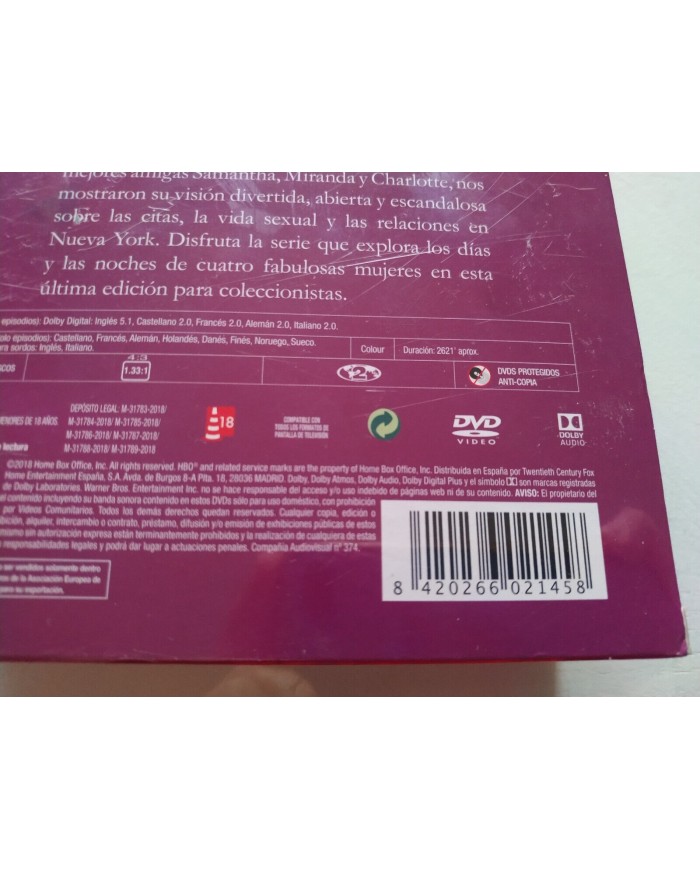 Sexo En Nueva York Serie Completa HBO 2018 DVD Espa?ol Ingles Region 2 Nueva 3T