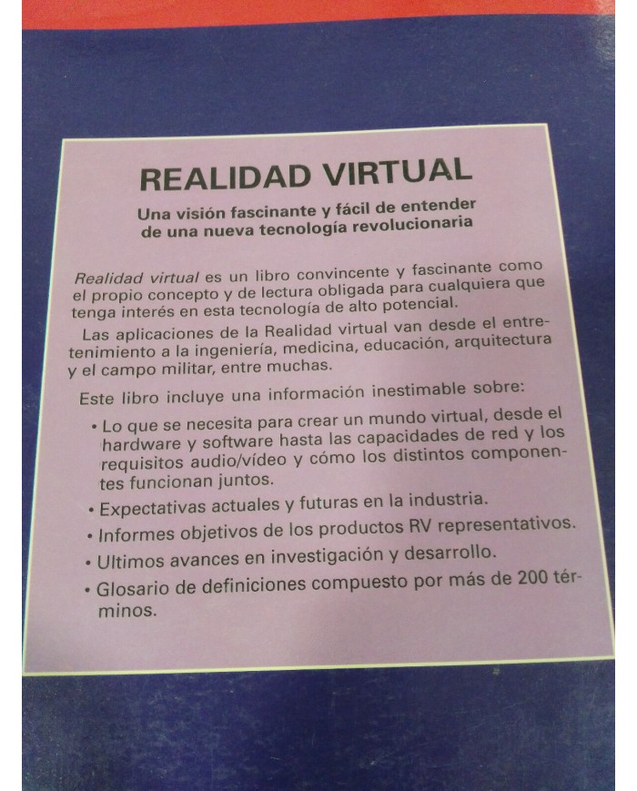 REALIDAD VIRTUAL L. CASEY LARIJANI SERIE McGRAW-HILL DE INFORMATICA LIBRO 1994