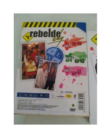 Rebelde Way La Serie Episodios 56-67 - 3 x DVD Español Region 2 3T Rebelde Way La Serie Episodios 56-67 - 3 x DVD Español Region 2 3T