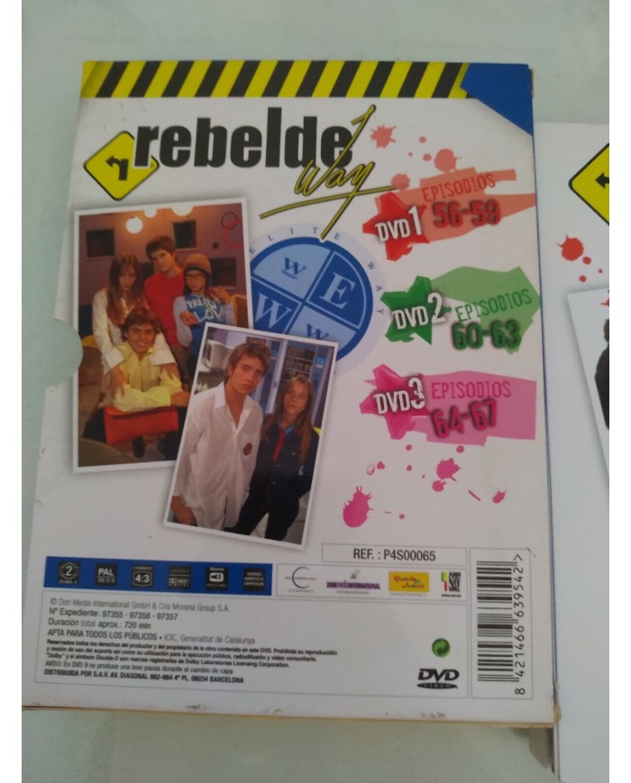 Rebelde Way La Serie Episodios 56-67 - 3 x DVD Español Region 2 3T