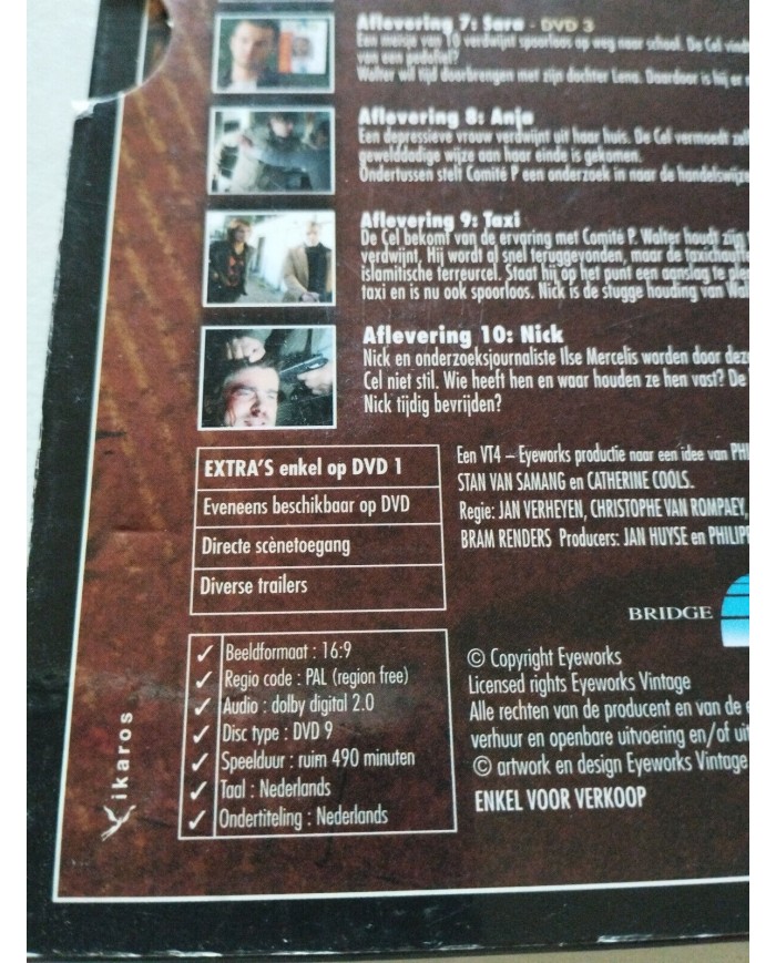 Vermist Serie 1 490 min Holandes - 3 x DVD Neerlandes Region All Am