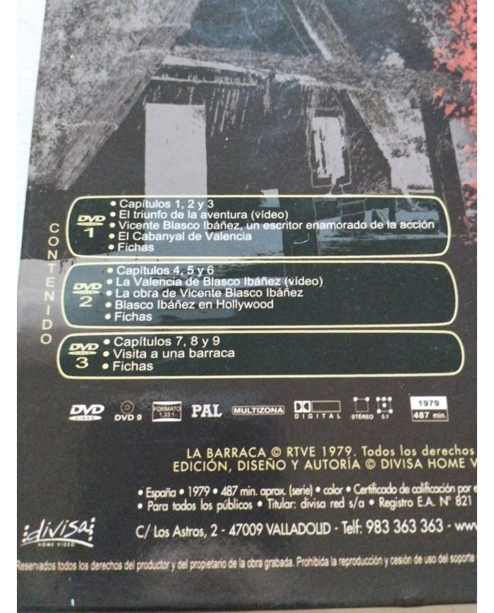 La Barraca Klimovsky Victoria Abril Serie TVE 3 x DVD Espa?ol Ingles Reg All Am