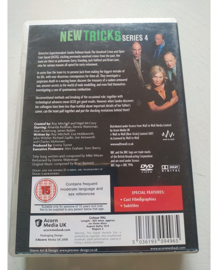 New Tricks The Complete Series 4 BBC 2008 - 3 x DVD Ingles Region 2 Am