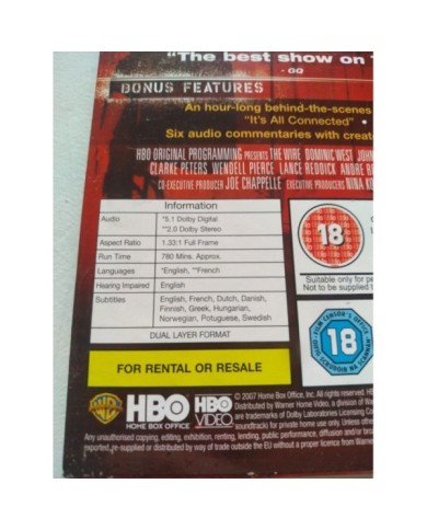 The Wire The Complete Fourth Season TV Series HBO 2007 - DVD Ingles Region 2 Am