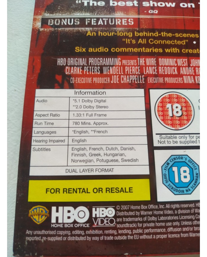 The Wire The Complete Fourth Season TV Series HBO 2007 - DVD Ingles Region 2 Am