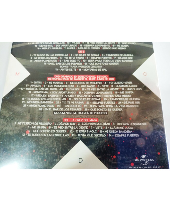 Manuel Carrasco La Cruz del Mapa Directo Metropolitano - 3 x CD + DVD Nuevo - 3T