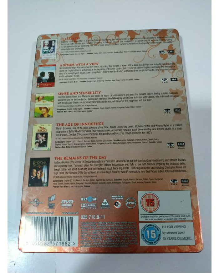 COSTUME DRAMAS - ELISABETH - SENSE & SENSIBILITY AND 3 MORE 5 DVD STEELBOOK - AM