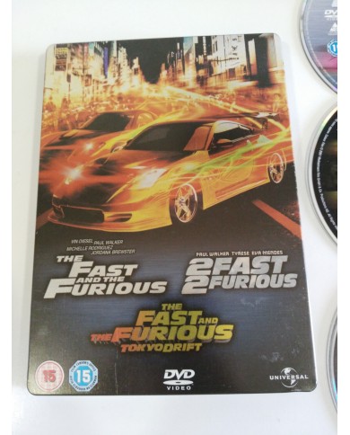 FAST AND FURIOUS + 2 FAST 2 FURIOUS + TOKYO DRIFT TRILOGY 3 X DVD STEELBOOK - AM
