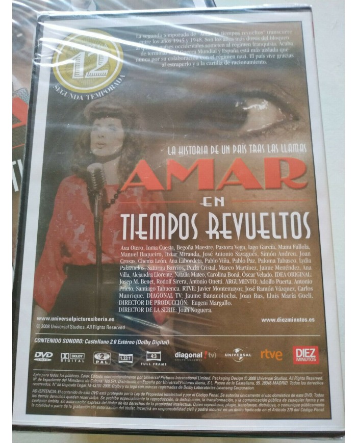 Amar En Tiempos Revueltos Serie TV Segunda Temporada - 12 x DVD Region 2 2T