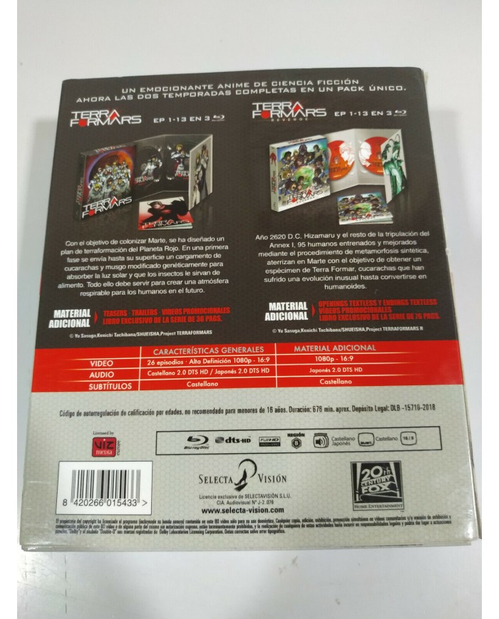 Terraformars + Terraformars Revenge Serie Completa 26 Episodios - 6 x Blu-Ray 3T