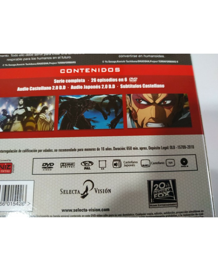 Terraformars + Terraformars Revenge Serie Completa 26 Episodios - 6 x DVD - AM