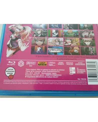 DanganRonpa Dangan Ronpa Serie Completa - Blu-Ray Japones Espa?ol Region B Am DanganRonpa Dangan Ronpa Serie Completa - Blu-Ray Japones Espa?ol Region B Am