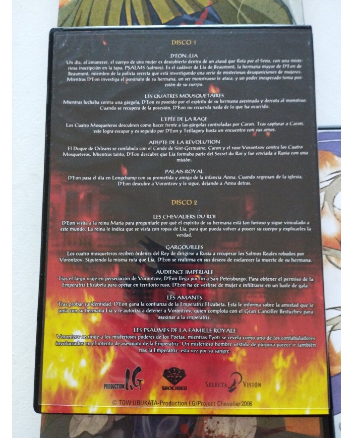 Le Chevalier D?Eon Serie Completa 24 Episodios 5 x DVD Reg 2 Espa?ol Japones 3T