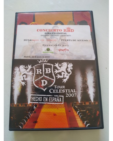 RBD Rebelde Tour Celestial 2007 Hecho en Espa?a - 2 x DVD Con Entrada Concierto RBD Rebelde Tour Celestial 2007 Hecho en Espa?a - 2 x DVD Con Entrada Concierto