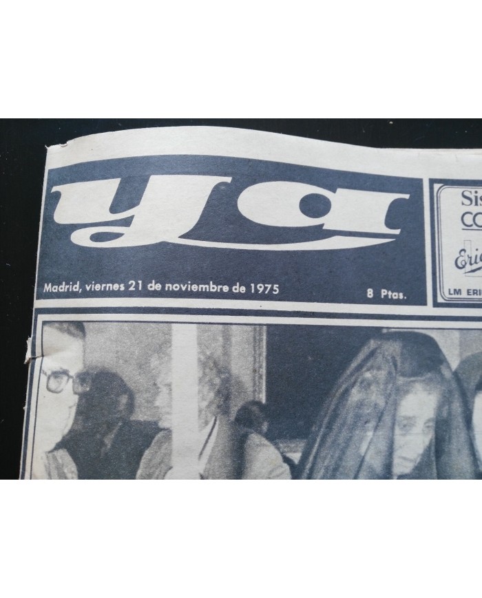 DIARIO YA 21 DE NOVIEMBRE DE 1975 FRANCO HA MUERTO PERIODICO HISTORICO UNICO!!!