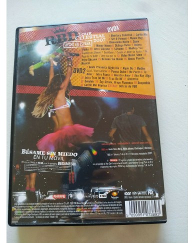 RBD Rebelde Tour Celestial 2007 Hecho en Espa?a - 2 x DVD Region All - Am