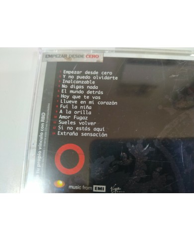 RBD REBELDE EMPEZAR DE CERO CD 13 tracks - EMI ANAHI DULCE - 3T