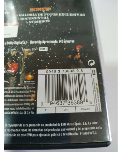 RBD REBELDE DVD TOUR GENERACION RBD EN VIVO ANAHI DULCE - AM