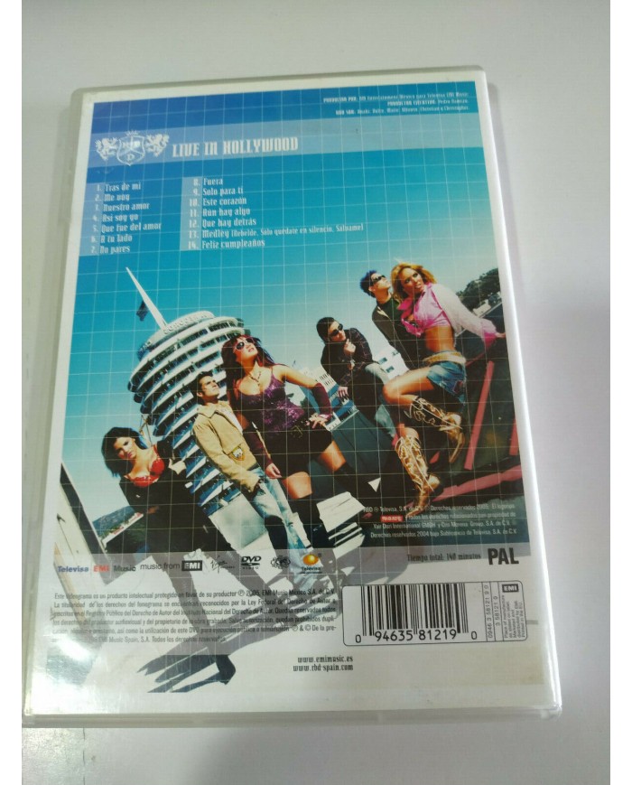 RBD REBELDE DVD LIVE IN HOLLYWOOD ANAHI DULCE - 3T