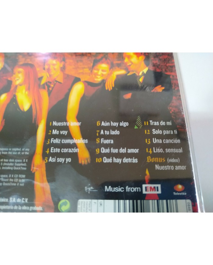 RBD REBELDE NUESTRO AMOR CD VIRGIN EMI 2006 Estado Aceptable - Am RBD REBELDE NUESTRO AMOR CD VIRGIN EMI 2006 Estado Aceptable - Am