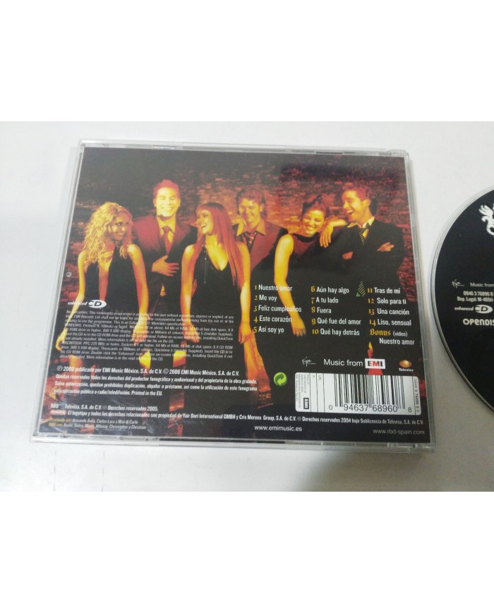 RBD REBELDE NUESTRO AMOR CD VIRGIN EMI 2006 Estado Aceptable - Am RBD REBELDE NUESTRO AMOR CD VIRGIN EMI 2006 Estado Aceptable - Am