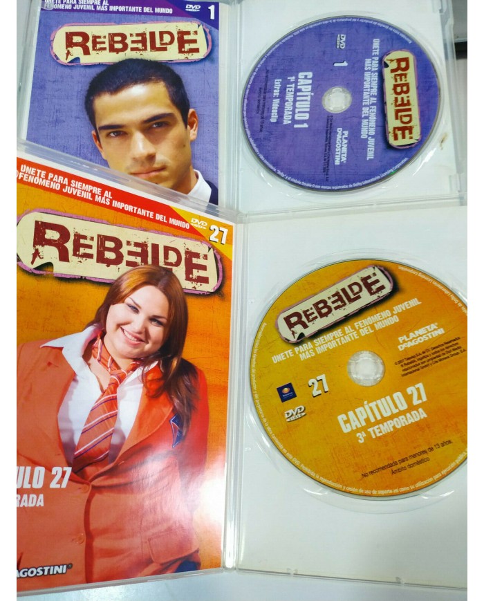 RBD Rebelde Capitulos 1 y 27 + Extras 2 X DVD 2007 Espa?ol Region 2