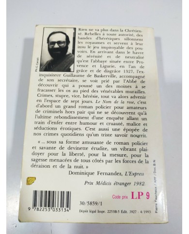 LE NOM DE LA ROSE UMBERTO ECO LIVRE DE POCHE LIBRO TAPA BLANDA FRANCAIS Am LE NOM DE LA ROSE UMBERTO ECO LIVRE DE POCHE LIBRO TAPA BLANDA FRANCAIS Am