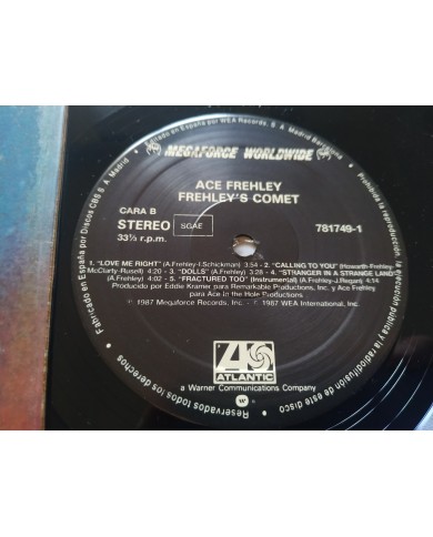 Ace Frehley Freheley?s Comet 781749-1 1987 First Press LP Vinilo 12" VG/VG Mg Am