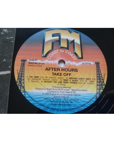 After Hours Take Off WKFM 89 1988 Heavy First Press LP Vinilo 12" VG/VG Mg Am