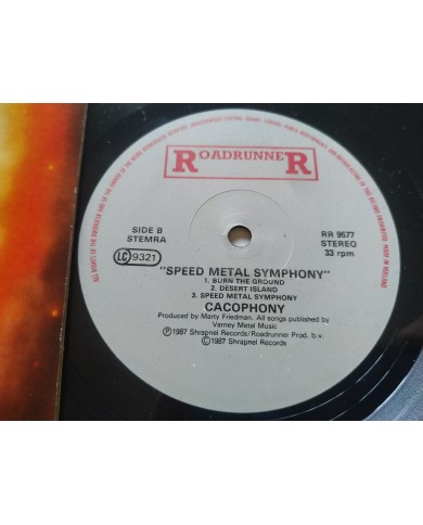 Cacophony Speed Metal Symphony RR9577 1987 First Press LP Vinilo 12" VG/VG Mg Am
