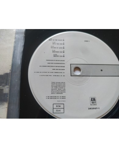 Bryan Adams Into the Fire A&M Records 1987 Spain Edition - 12" vinilo LP vg/vg